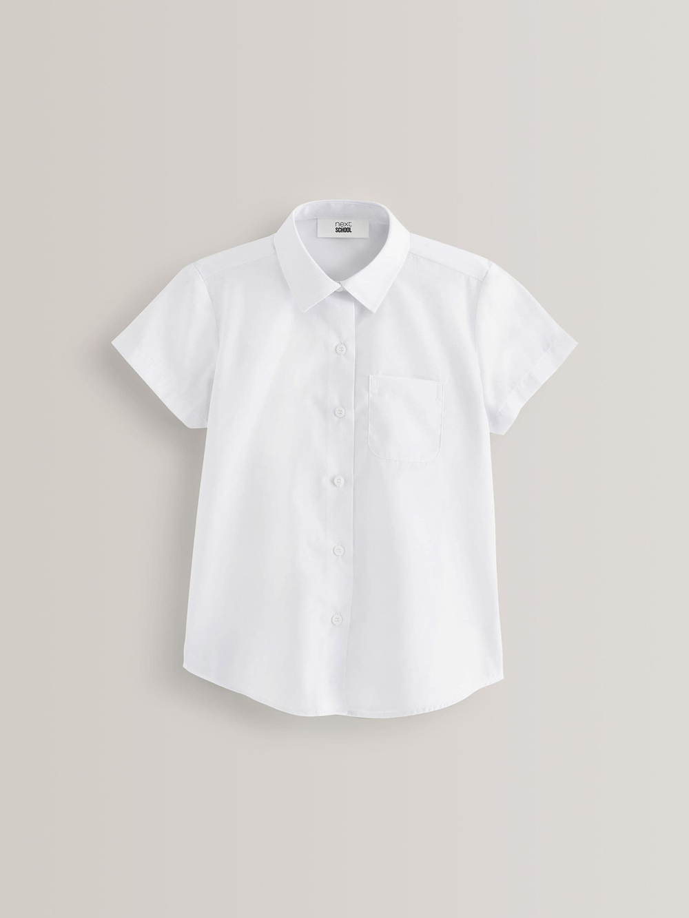 Рубашка школьная с коротким рукавом для девочки Next 458-579, 2 шт., Белый