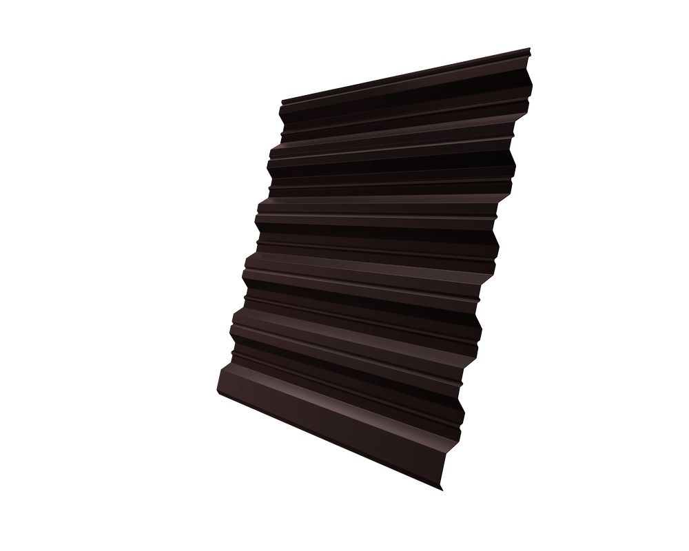 Профнастил окрашенный С21 0,5 x 1000/1051 x 6000 RAL 8017 шоколадно-коричневый