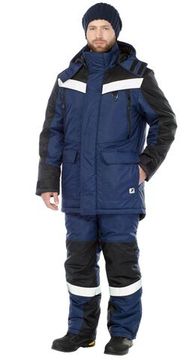 Костюм зимний "Брансфилд" полукомбинезон (синий/черный)