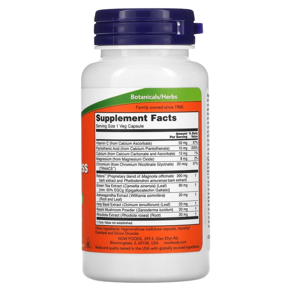 Now Foods Adrenal Stress Support 90 veg capsules, Адренал Стресс Саппорт