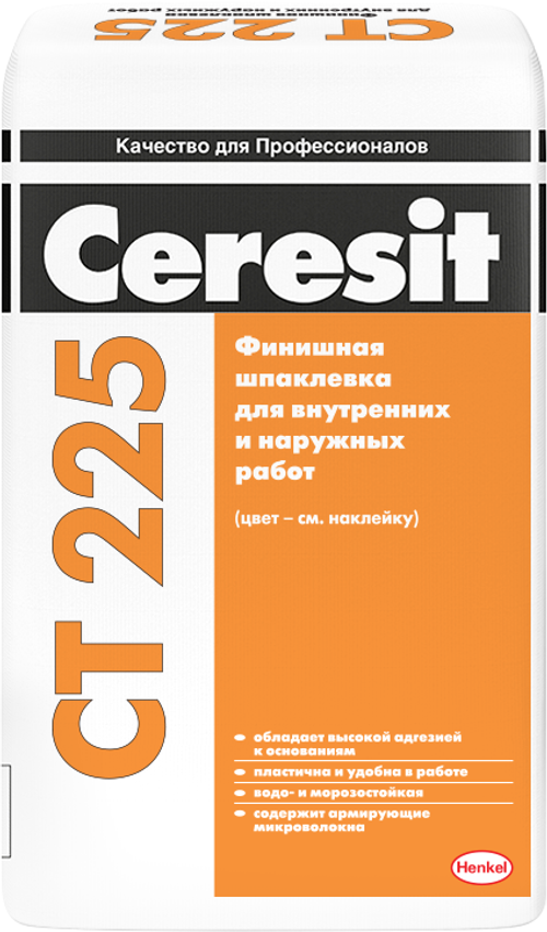 Шпаклевка Церезит CT 225 фасадная финишная 25 кг