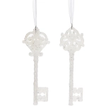Подвеска «Ключ от тайн» 5*15 см (набор 2 шт), Белый