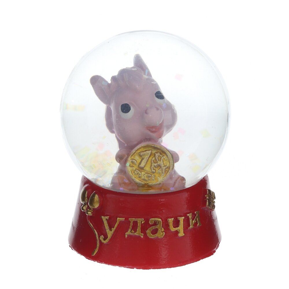 GAEM Фигурка декор в стекл шаре "Лошадка", L4,5 W4,5 H5,5 см, 4в.