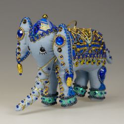 Бисерная ёлочная игрушка Индийский Слон