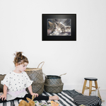 Картина авторская акварельная в паспарту 30х40 см на стену для интерьера "Кисюня"