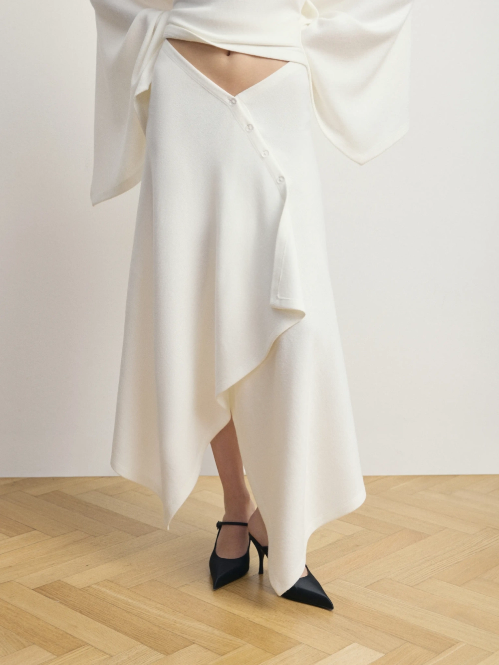 Юбка «Asymmetry» молочный