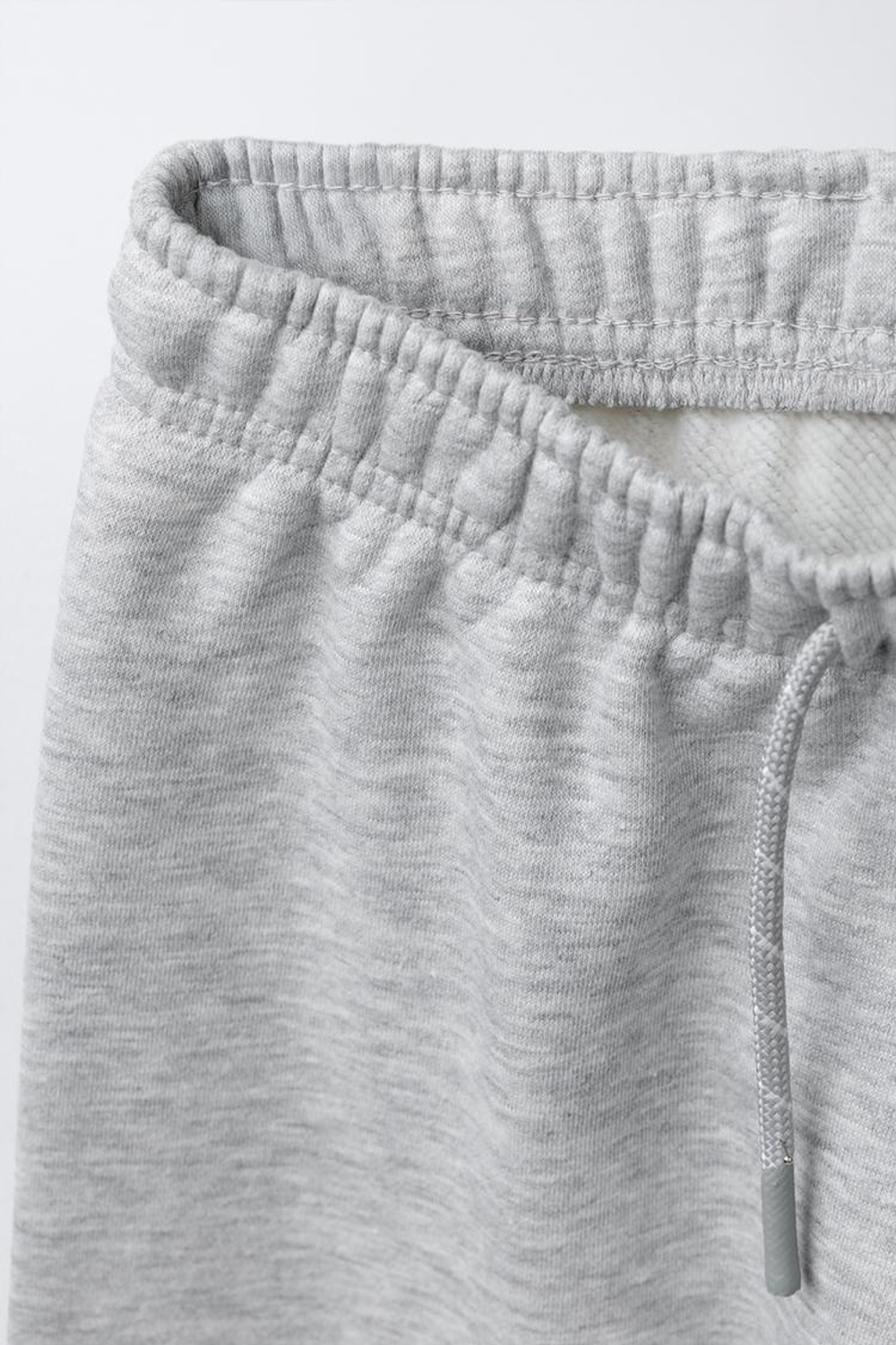 ZARA БРЮКИ WIDE LEG ИЗ МЯГКОЙ ТКАНИ, СЕРЫЙ МЕЛАНЖ