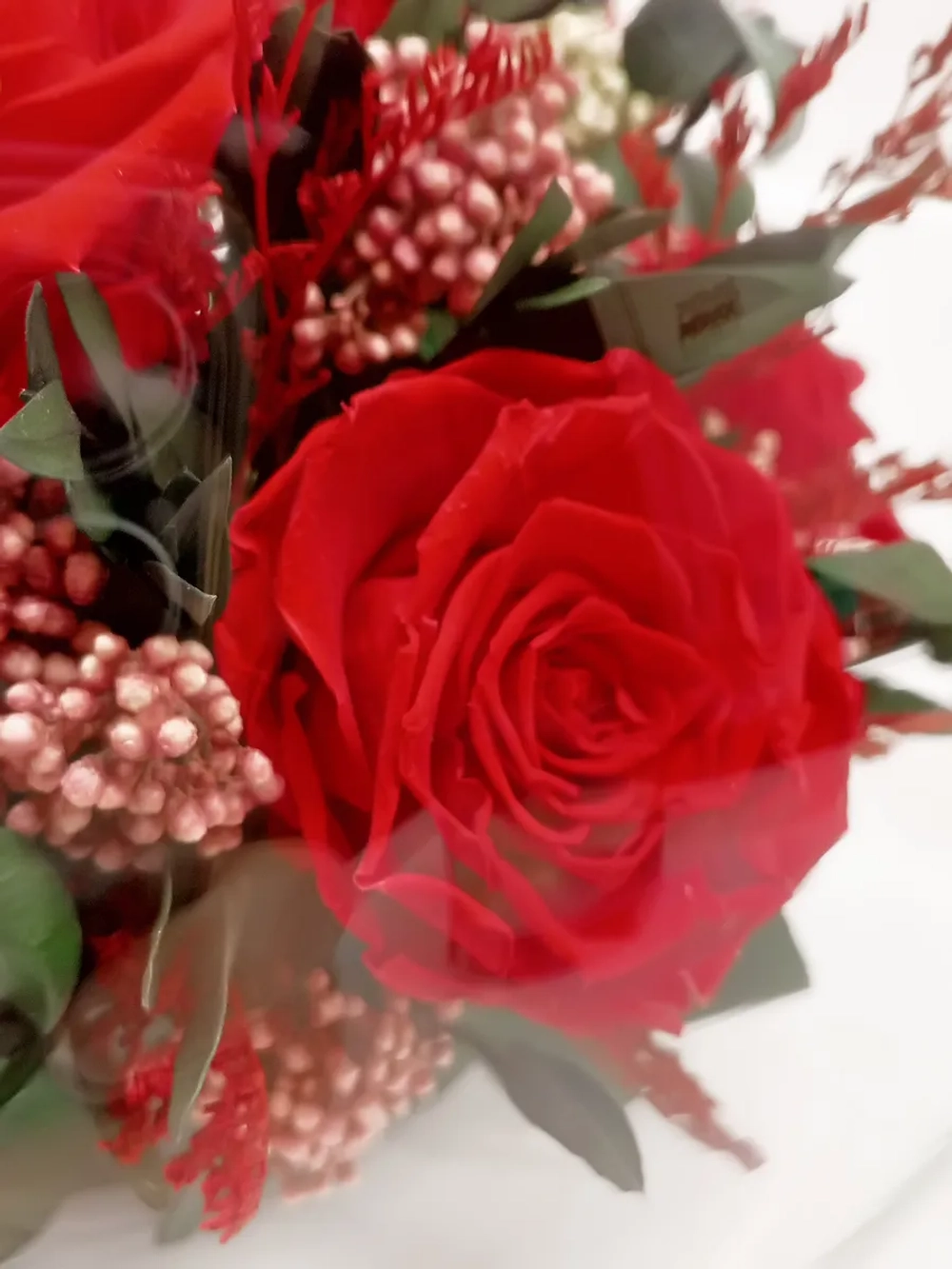 натуральные розы в стекле, вакуум*