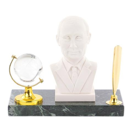 Мини-набор "Путин" мрамолит змеевик 150х80х130 мм 900 гр. R119886