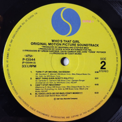 Винтажная виниловая пластинка LP Madonna Who's That Girl (Motion Picture Soundtrack) (Japan 1987) (Obi) The Look Of Love