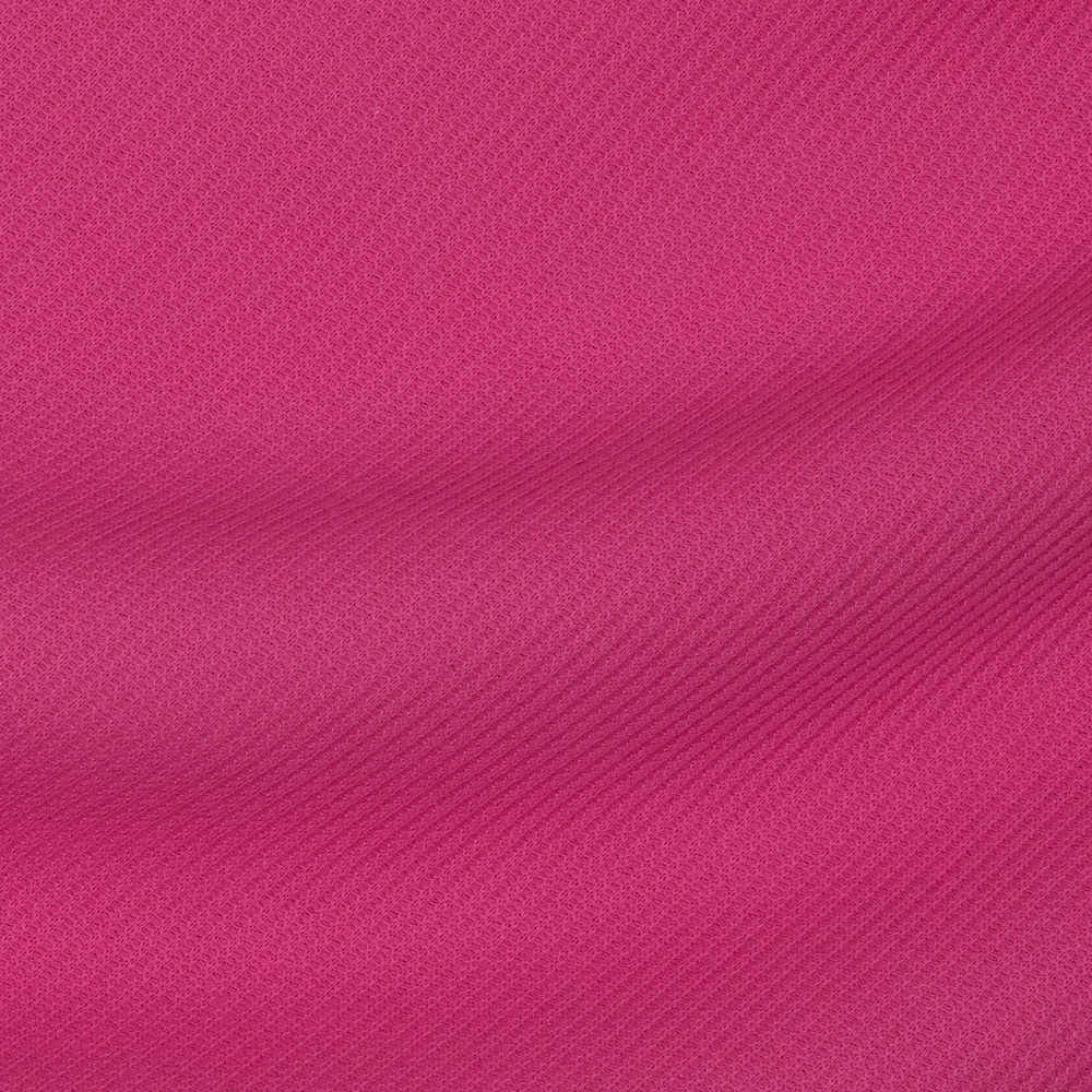 Фактурное вязаное полотно насыщенно-розового цвета (355 г/м2)