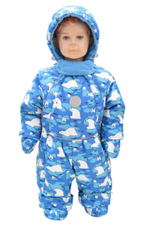 Комбинезон-трансформер осень-зима с отстёг.мехом р.80 (Rusland) А 117-18/син