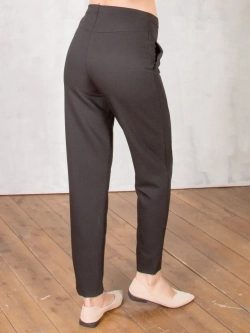 Брюки прямые укороченные с разрезами для беременных 3357 черный