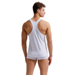 Хлопковая мужская майка-борцовка Gauvine (Размер: L) (Цвет: белый)