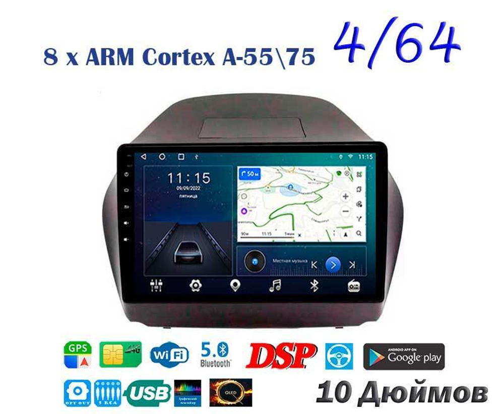 Topway TS10 4+32GB 8 ядер для Hyundai IX35, Tucson 2009 - 2015