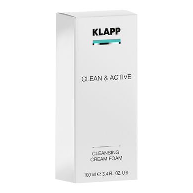 KLAPP  Очищающая крем-пенка CLEAN&ACTIVE Cleansing Cream Foam, 100 мл