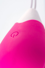 Розово-белое виброяйцо с пультом ДУ (Цвет: розовый с белым)