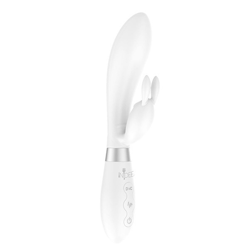 Белый вибратор-кролик 21,5см Indeep Theona White