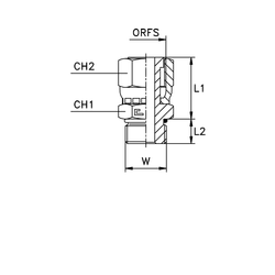 Соединение ORFS 1.3/16" D12 UNF 11/16" (обжатая гайка)  FA