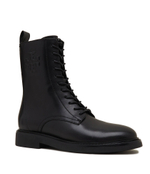 Кожаные ботильоны double t combat TORY BURCH - черный(154336)