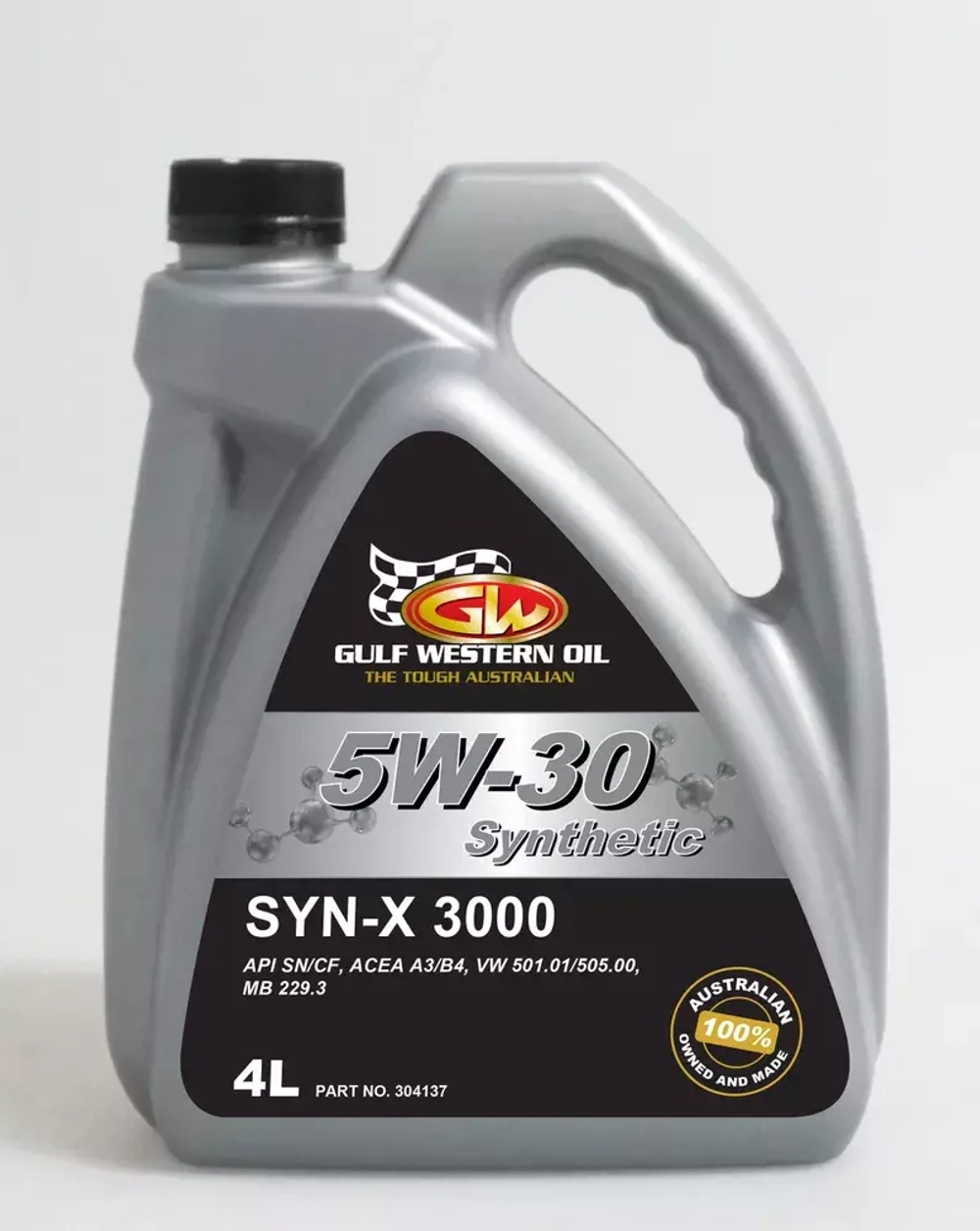 Масло моторное синтетическое GULF WESTERN 5W30  SYN-X 3000 SN/CF 4л