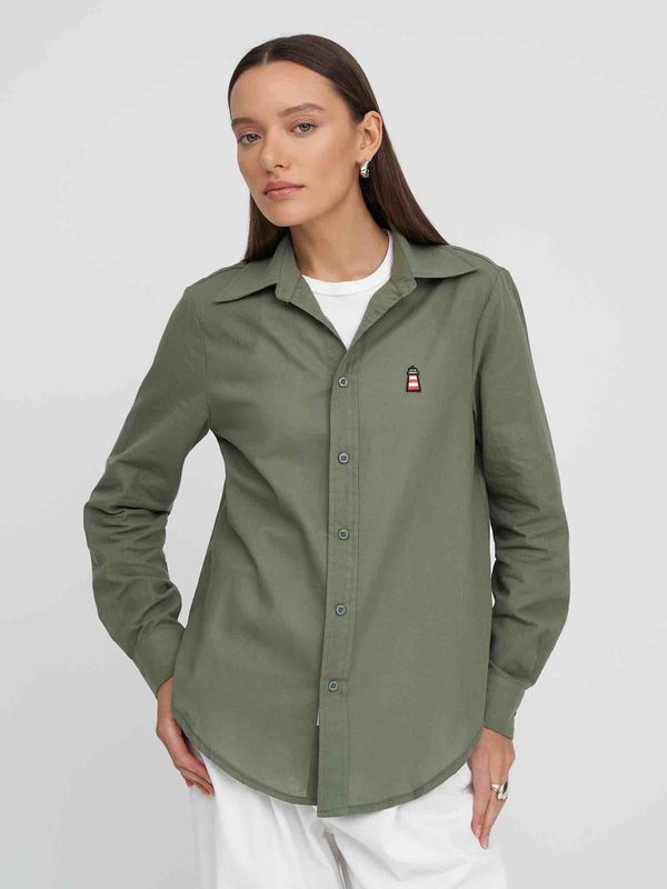Рубашка Тонкая хаки - фото 11