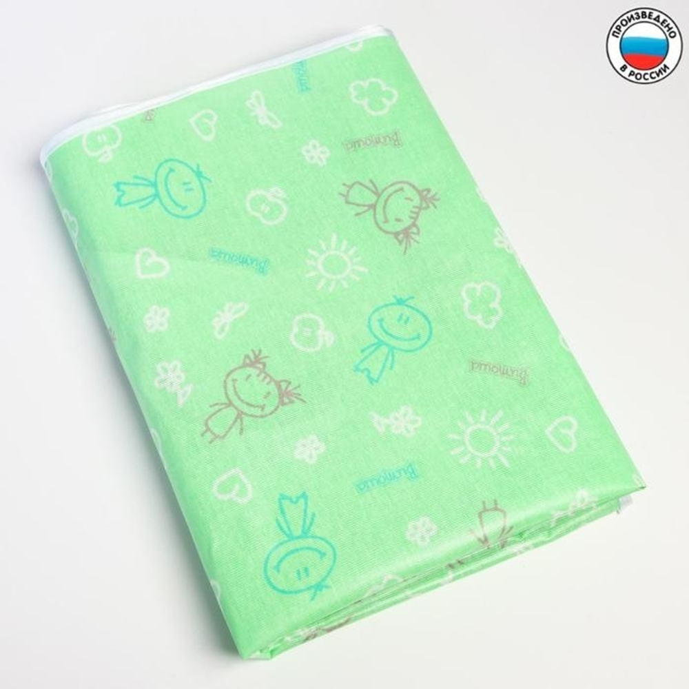 1963688 Клеёнка с ПВХ-покрытием, 60х120 см, на резинке, цвета МИКС