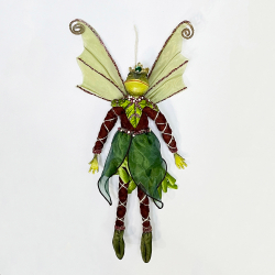 Елочная игрушка Лягушка-фея 30см ChristmasDeLuxe premium collection бордово-зеленая