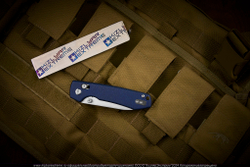 Нож Vosteed Raccoon CB сталь 14C28N Satin Cleaver рукоять Blue Micarta