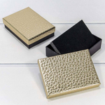 Коробка Ювелирная 11х8х3 см Набор 2 шт "Кожа крокодила" (Золотой)