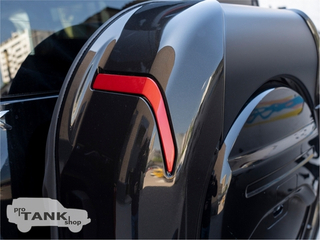 Накладки боковые бокса запасного колеса BRM (красные) (1Y) 2шт.