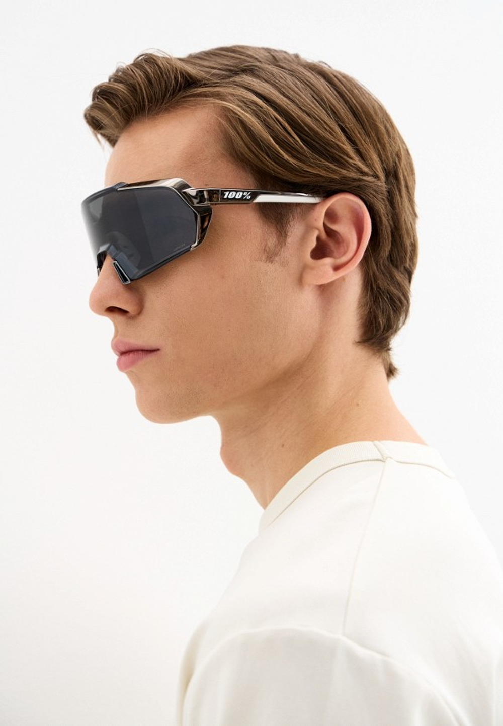 Спортивные очки 100% Korbin / Gloss Black Chrome / HiPER Silver Mirror