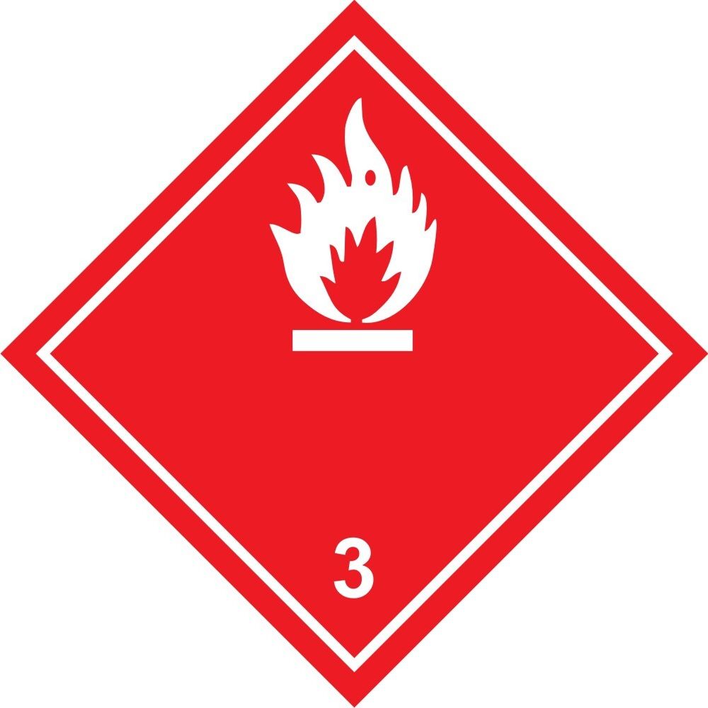 Знак-наклейка DG15 Легковоспламеняющиеся жидкости белая