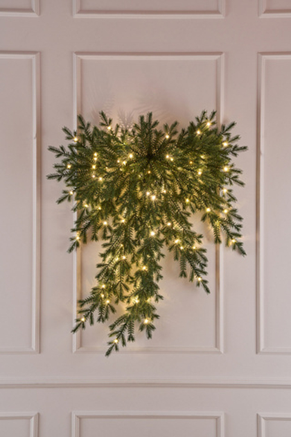 Бант рождественский Фиджи с лампочками