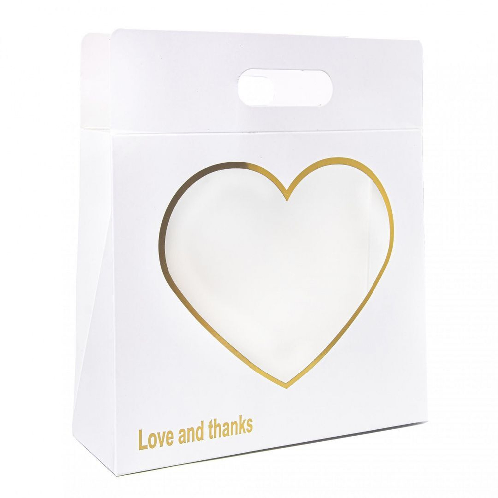 Сумочка для цветов с Сердцем 32*11*36