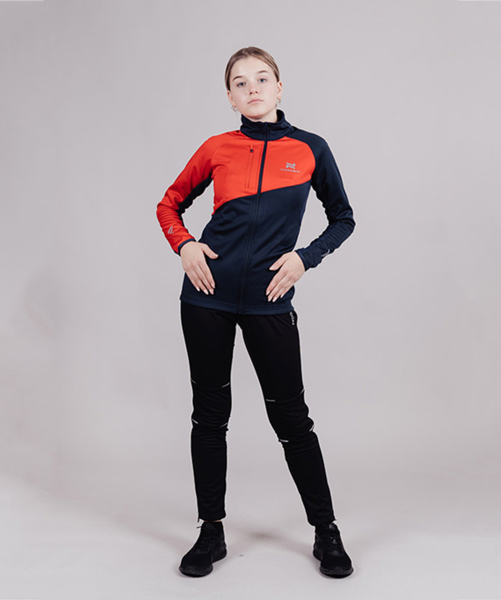 Куртка NORDSKI PREMIUM Blueberry/Red, разминочная, юниорская