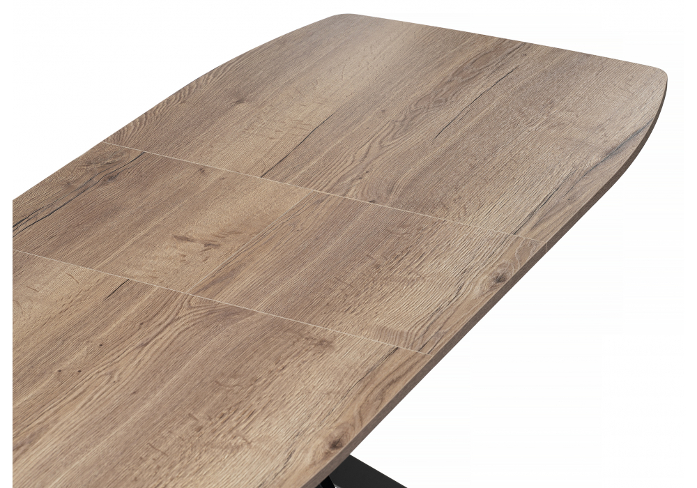 Стол деревянный Woodville Тамаса 120(150)х70х76 дуб галифакс табак, черный