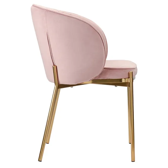 Стул Coral велюр пыльная роза с золотыми ножками