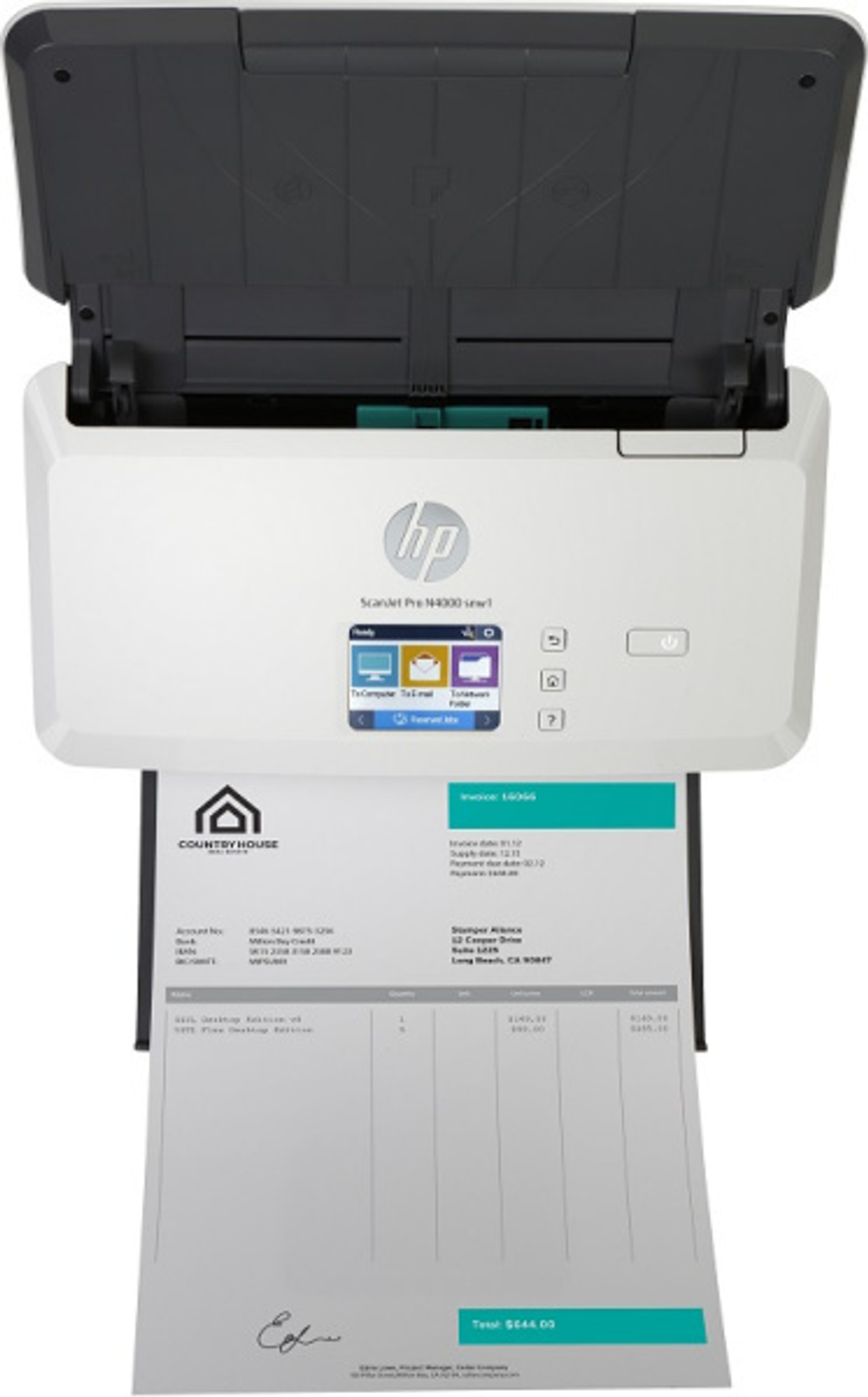 Сканер HP ScanJet Pro N4000 snw1
