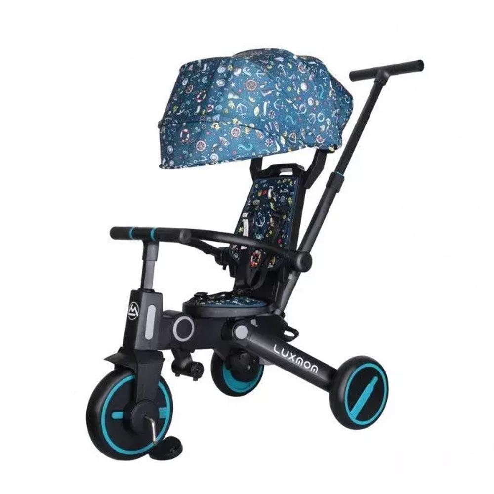Трехколесный велосипед Luxmom 368 3 колесный складной (зелёный)