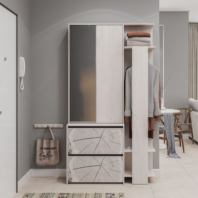 Прихожая 1,15 м ясень белый