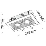 Встраиваемый светильник Technical DL008-2-02-S