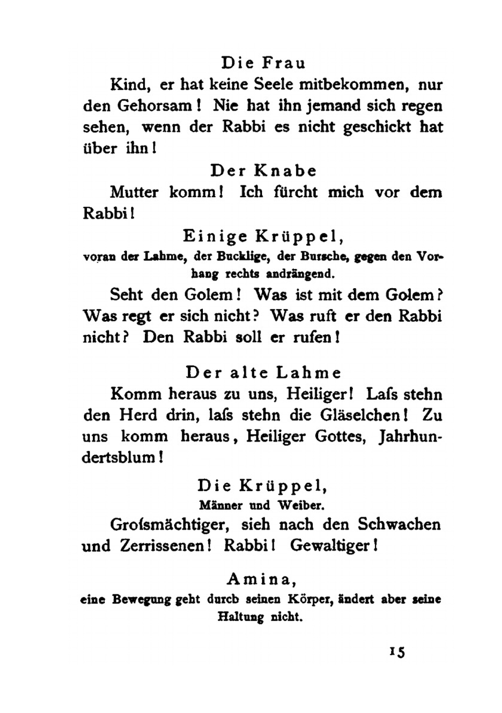 Der Golem. Ghettolengende in Drei Aufzügen | Arthur Holitscher