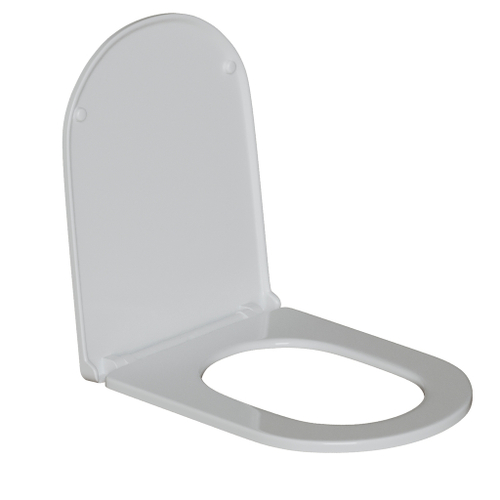 Сиденье для унитаза  WAVE SUNSET дюропласт, микролифт БЕЛЫЙ глянец