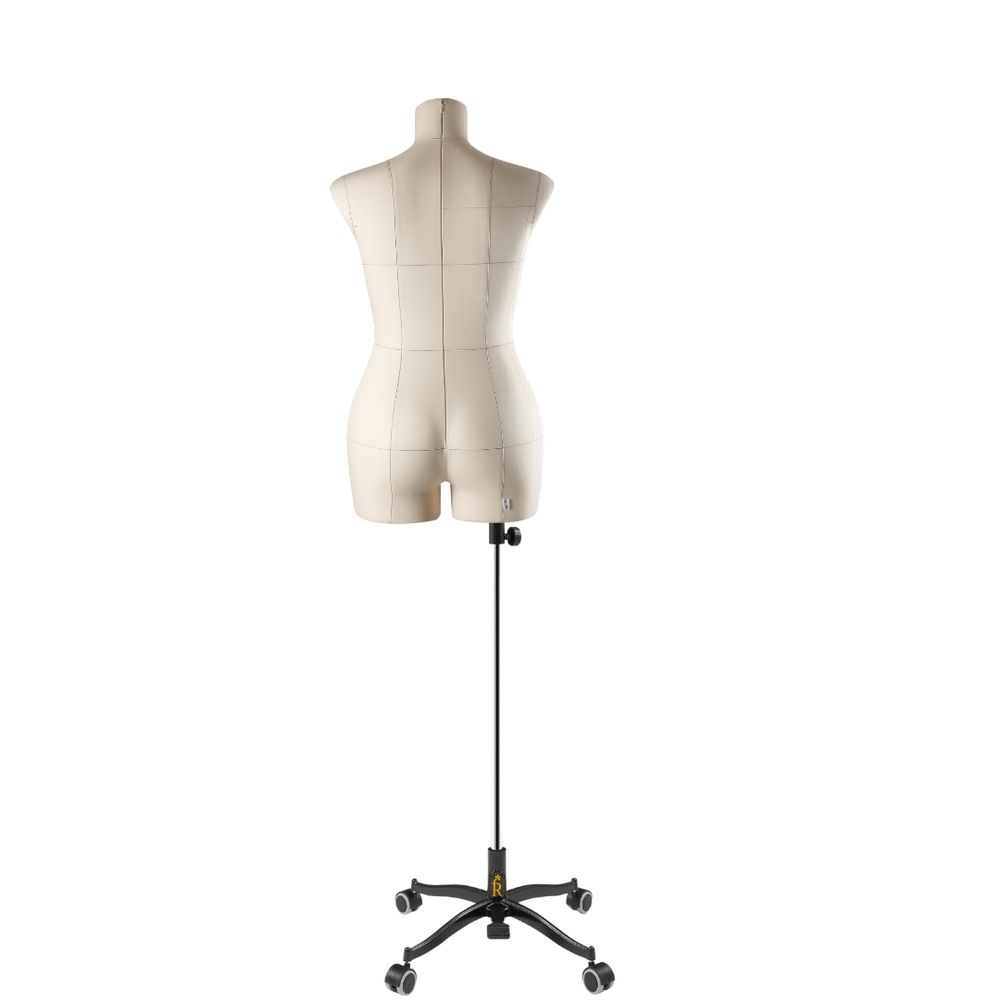 Манекен портновский Моника, размер 46, цвет бежевый, на подставке «Милан». Вид со спины.