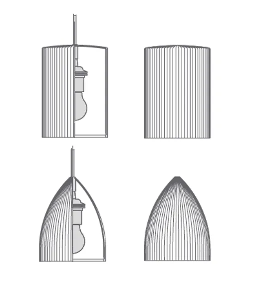 Плафон Umage Ripples Cusp, Ø15х21 см, белый