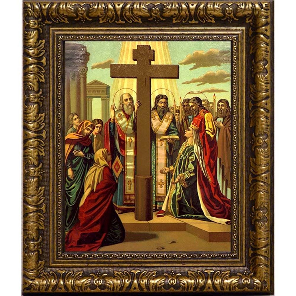 Воздвижение Креста Господня. Икона на холсте.