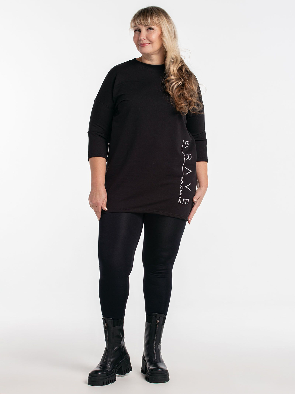 Платье из футера оверсайз