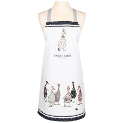 ФАРТУК "FAMILY FARM",100% ХЛОПОК,БЕЛЫЙ,ТВИЛ,ПРОПИТКА