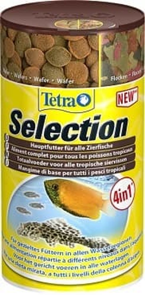 *Tetra Selection корм для всех видов рыб "4 вида" хлопья/чипсы/гранулы 100 мл (УЦЕНКА) *Tetra Selection корм для всех видов рыб "4 вида" хлопья/чипсы/гранулы 100 мл (УЦЕНКА)